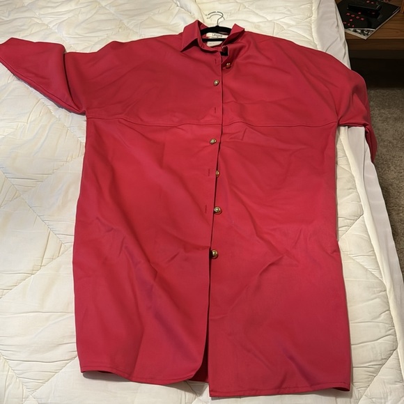 1960s Bernard holtzman  Magnin by I Magnin Coral Trench Coat Jacket Vint… - Picture 8 of 9